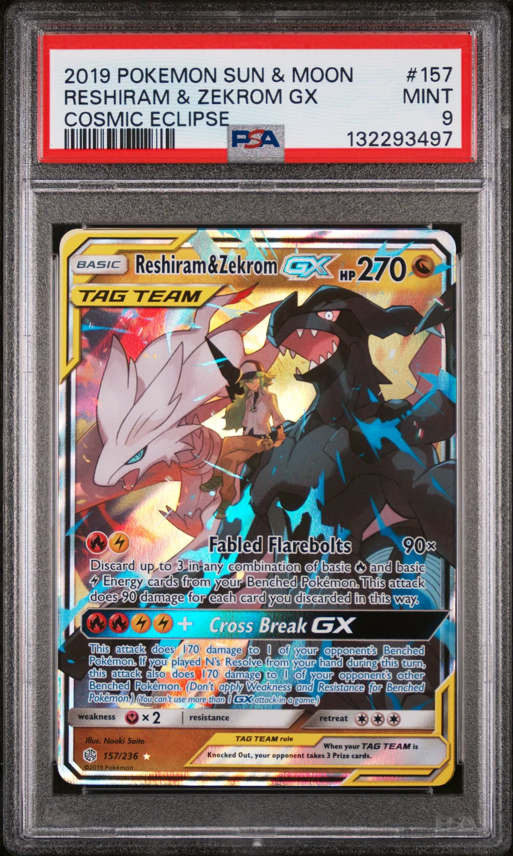 Reshiram & Zekrom GX card artwork