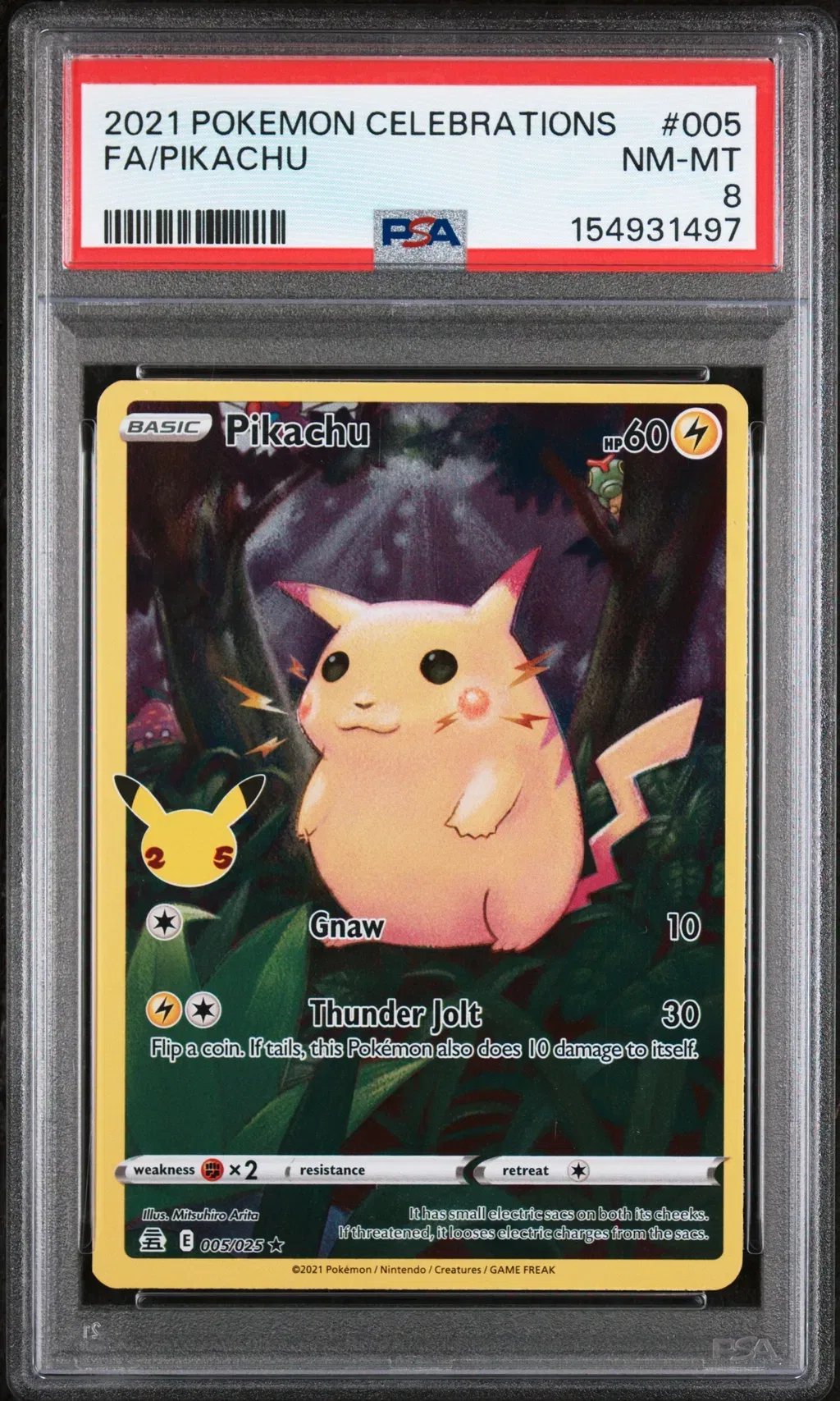 2021 #005 Full Art/Pikachu PSA 8 Celebrations