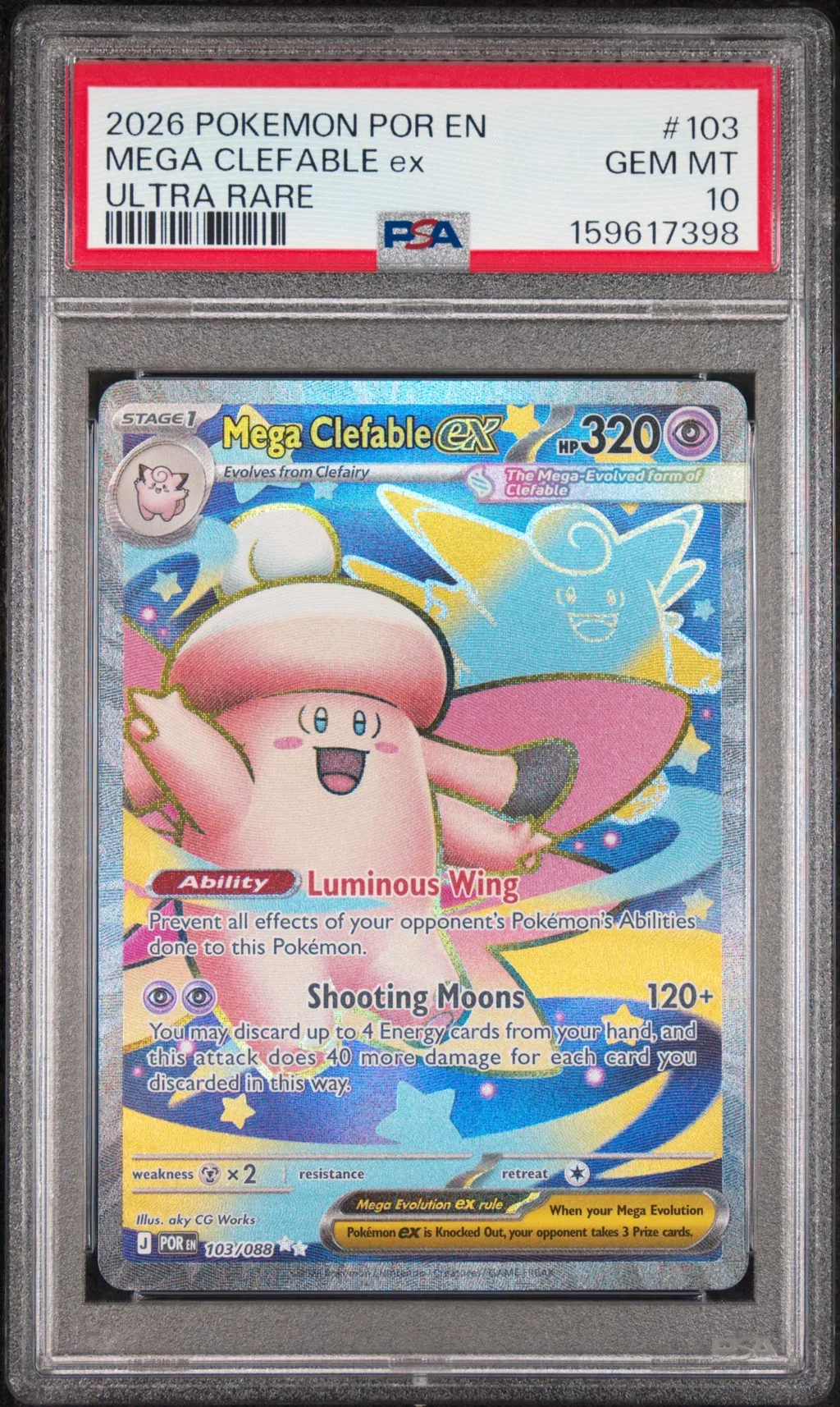 Mega Clefable ex card artwork
