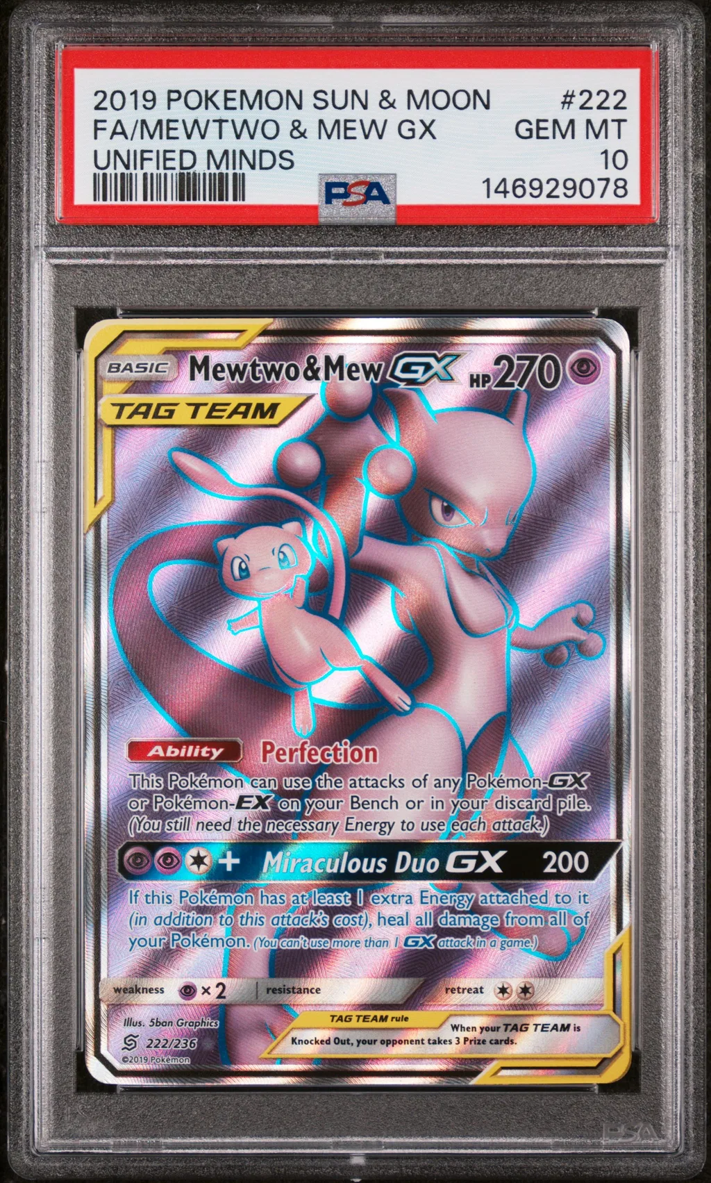 Full Art/Mewtwo & Mew GX card artwork