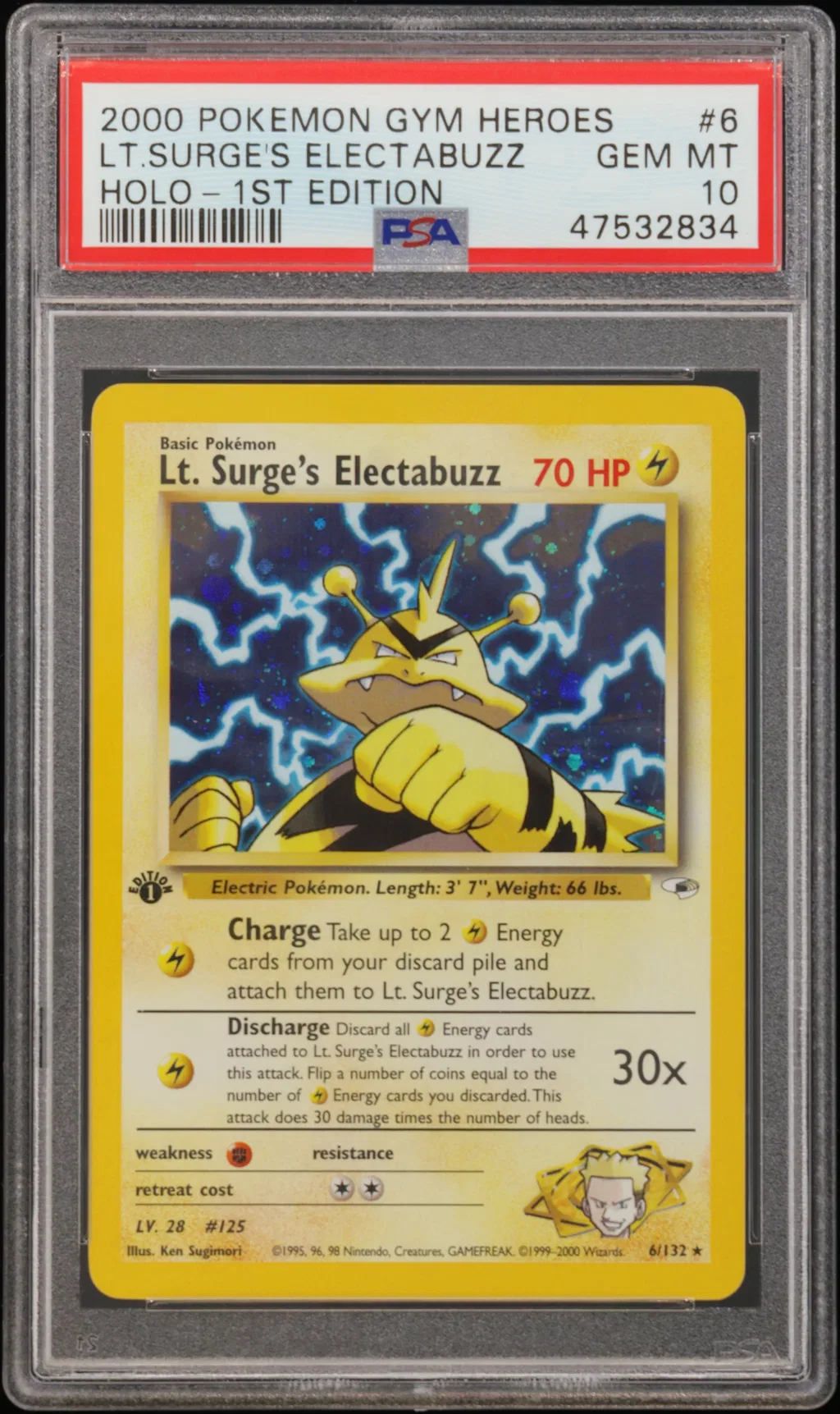 LT. Surge's Electabuzz card artwork
