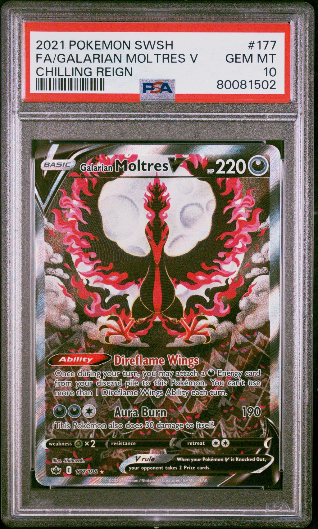 FA/GALARIAN MOLTRES V card artwork