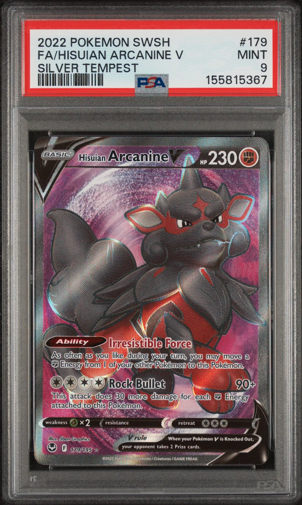 Full Art/Hisuian Arcanine V card artwork