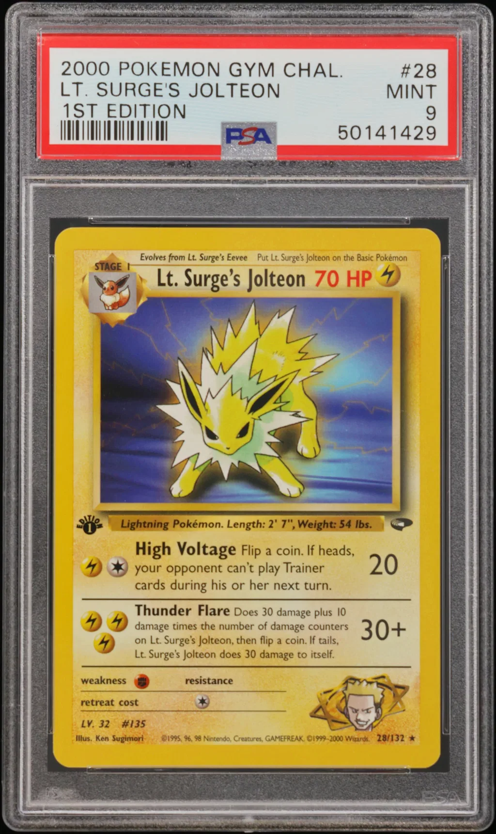 LT. Surge's Jolteon card artwork