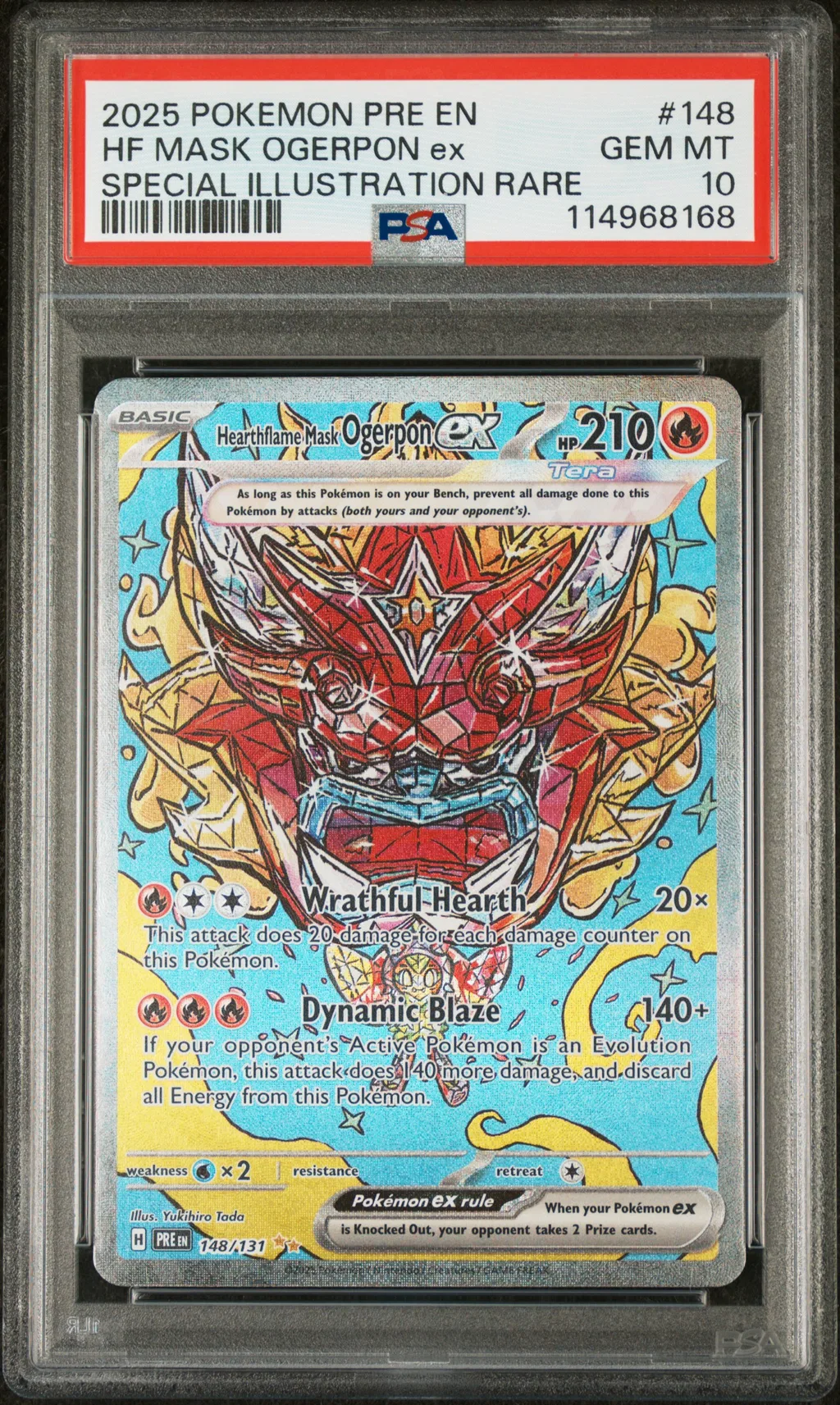 Hearthflame Mask Ogerpon EX card artwork