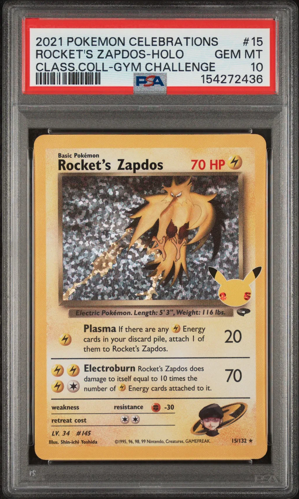 Rocket's Zapdos-Holo card artwork