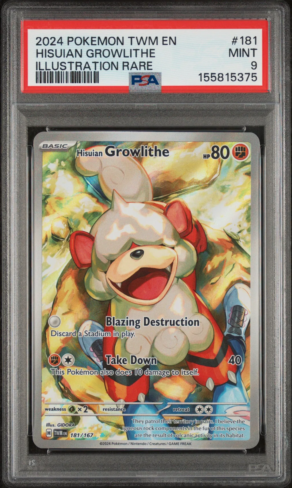 Hisuian Growlithe card artwork