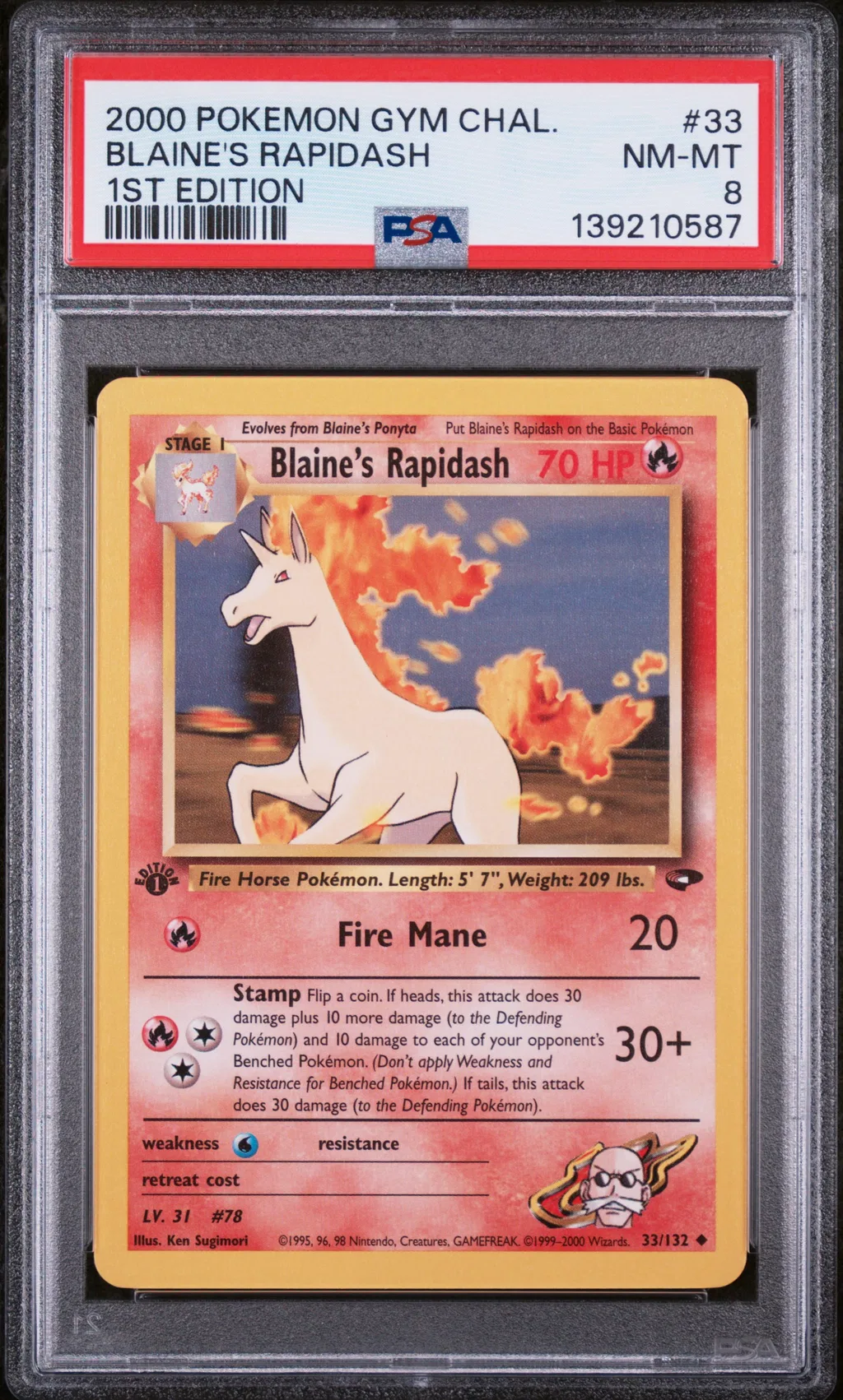 Blaine's Rapidash card artwork