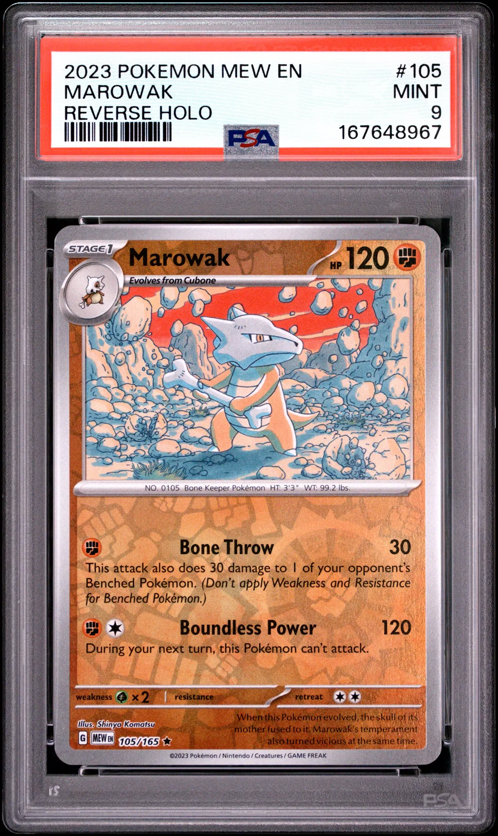 Marowak card artwork