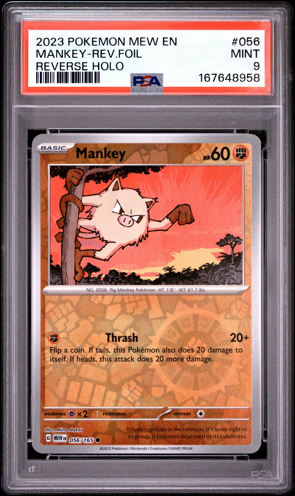Mankey card artwork