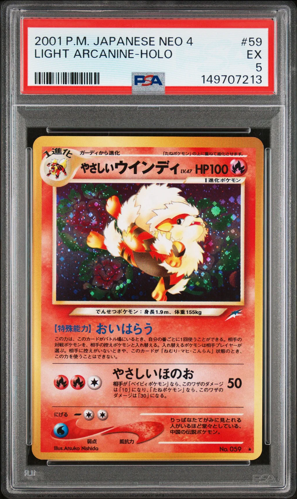 Light Arcanine-Holo card artwork