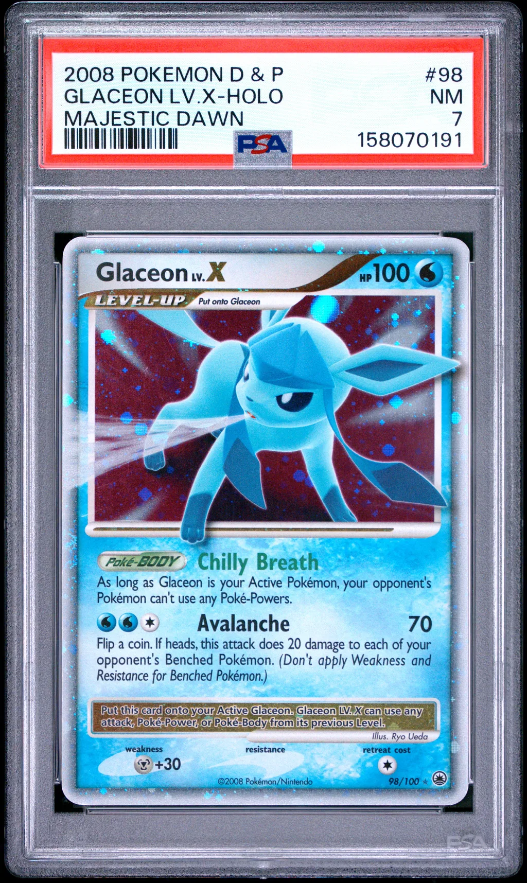 Glaceon LV.X-Holo card artwork