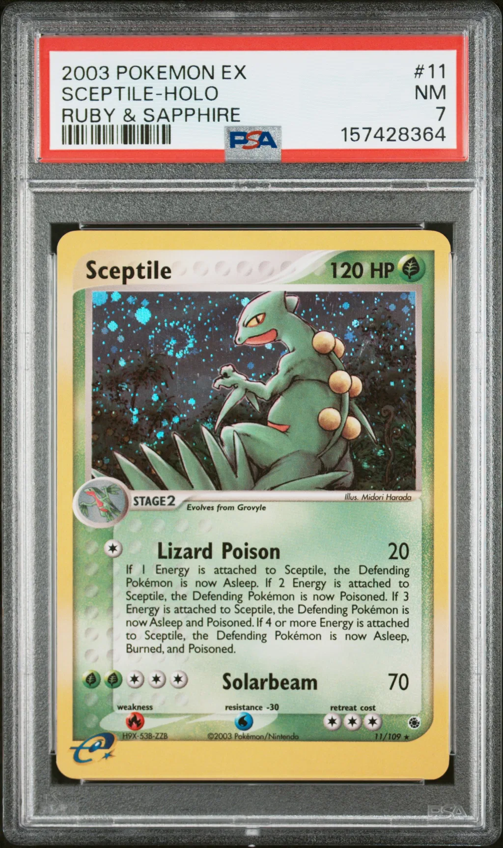Sceptile-Holo card artwork