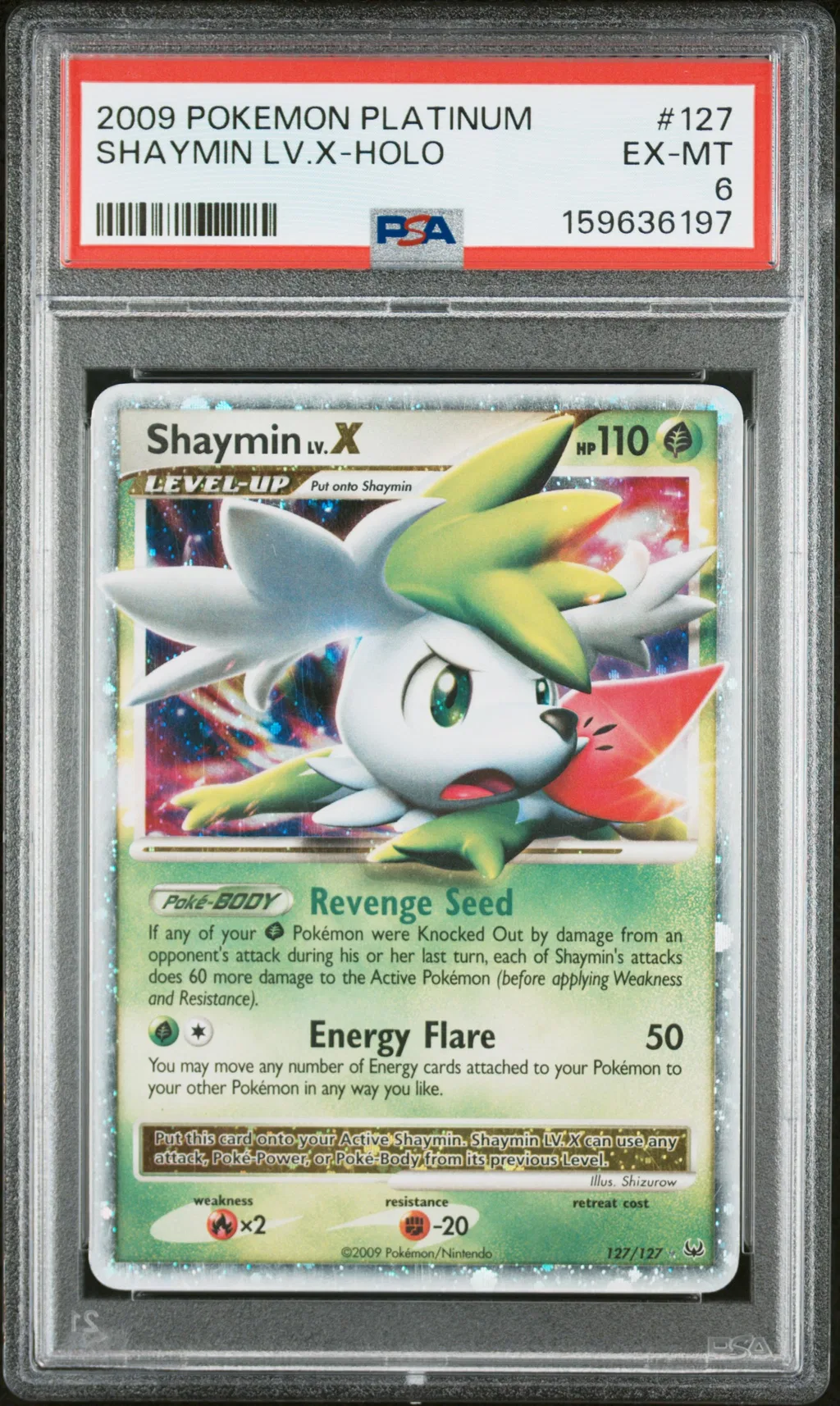 Shaymin LV.X-Holo card artwork