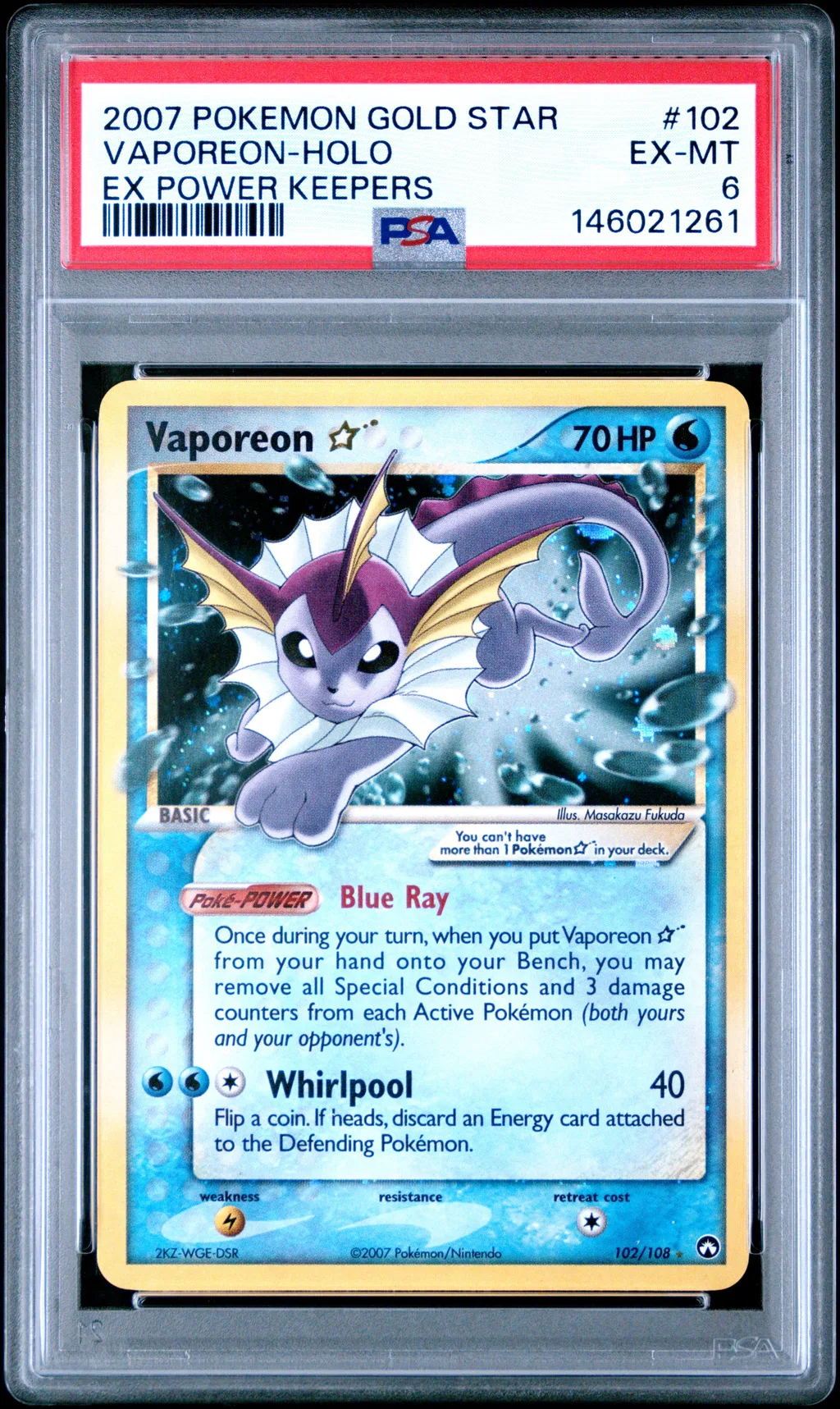 Vaporeon-Holo card artwork
