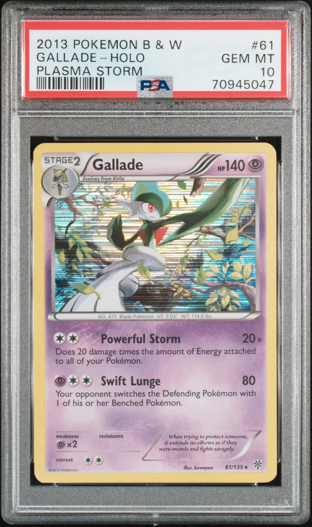 Gallade-Holo card artwork
