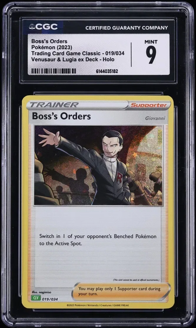 2023 #19 Scarlet & Violet Tcg Classic Collection Holo Boss'S Orders Mint CGC 9 Pokemon