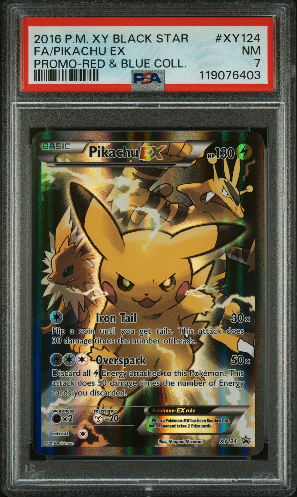 Fa / Pikachu Ex #xy124 card artwork