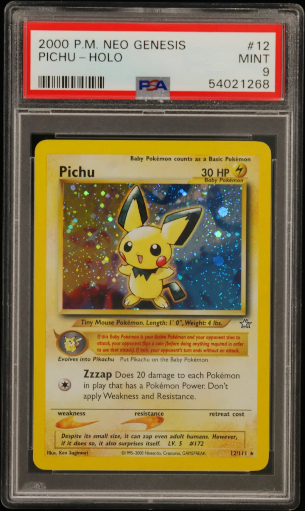 Pichu-Holo card artwork