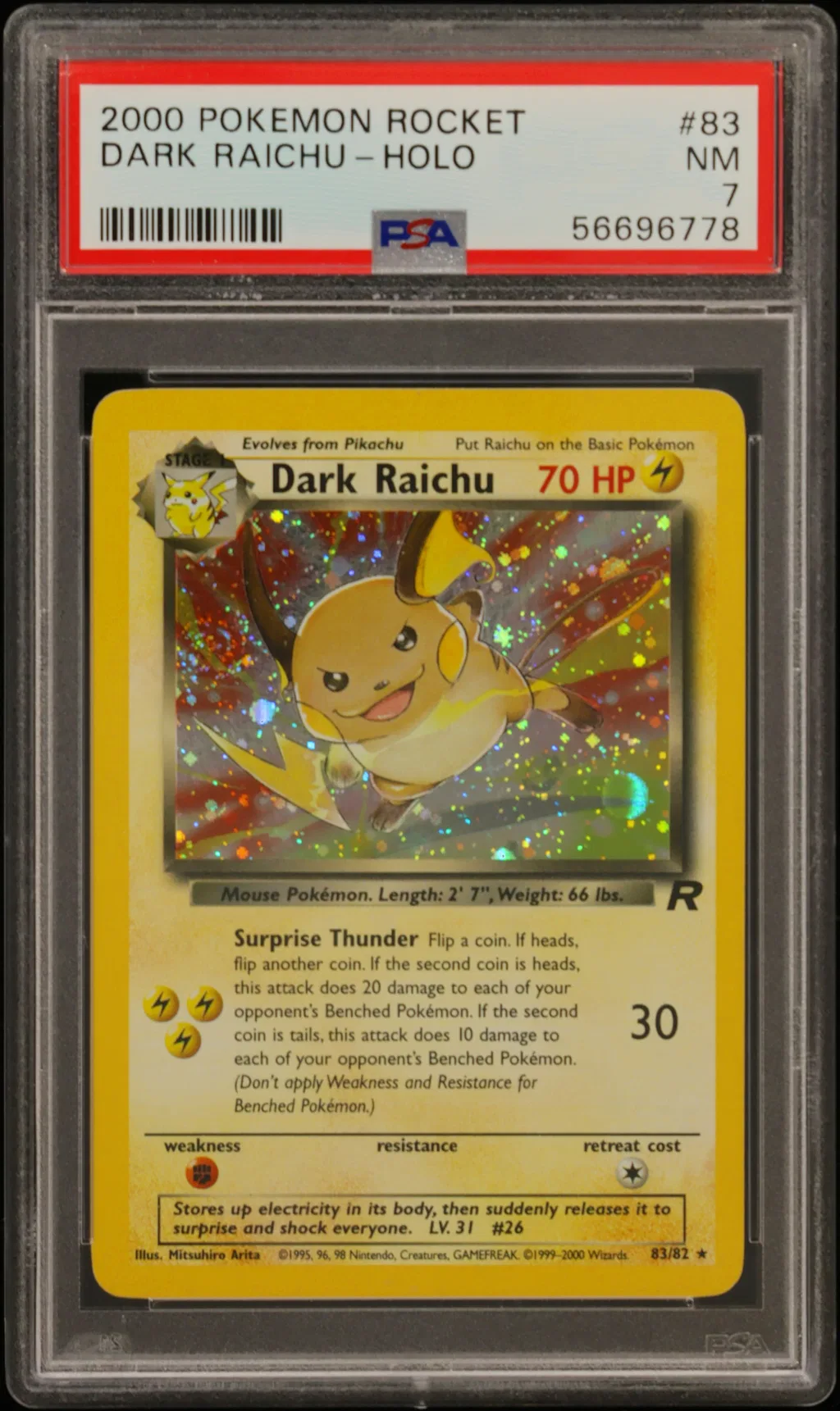 Dark Raichu-Holo card artwork