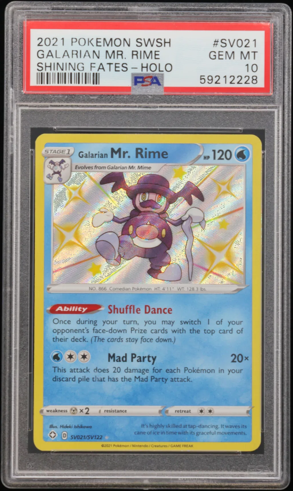Galarian Mr. Rime-Holo card artwork