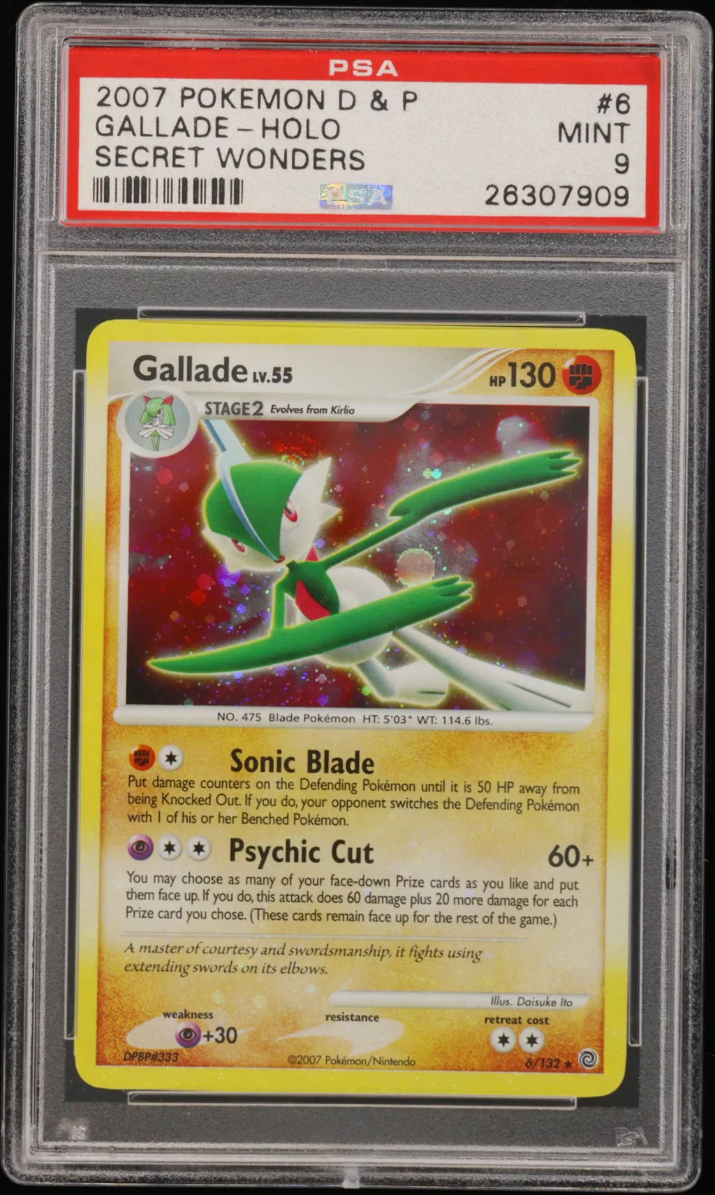 Gallade-Holo card artwork