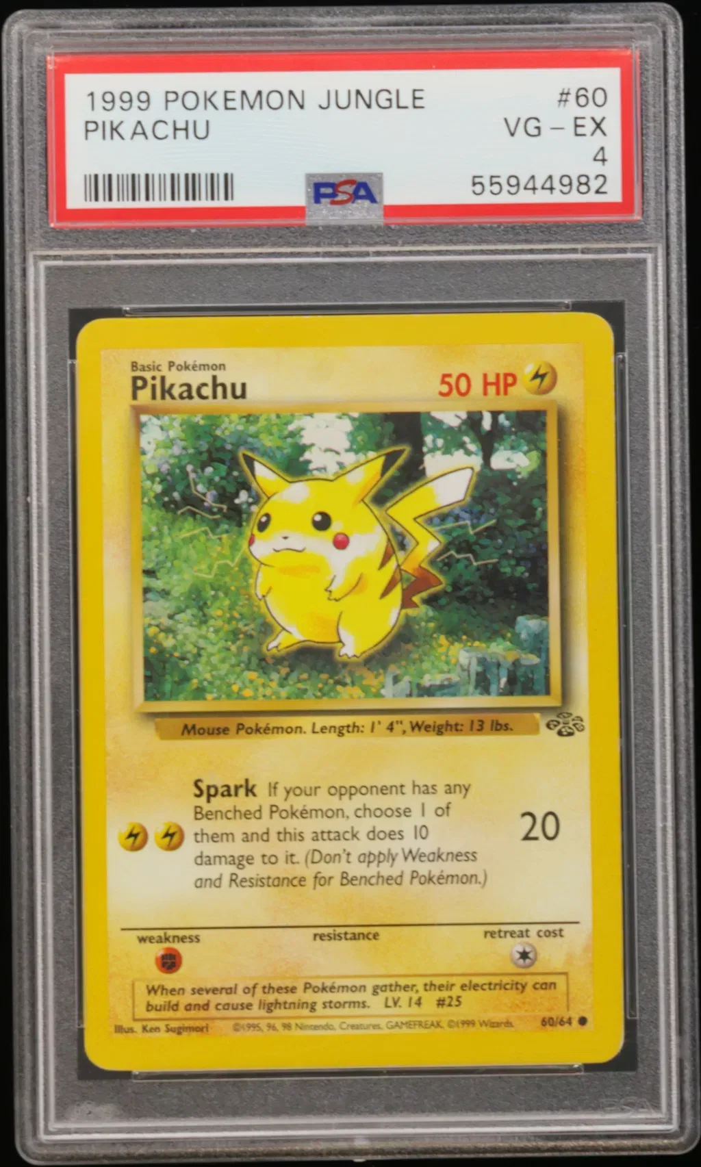 1999 #60 Pikachu PSA 4 Jungle