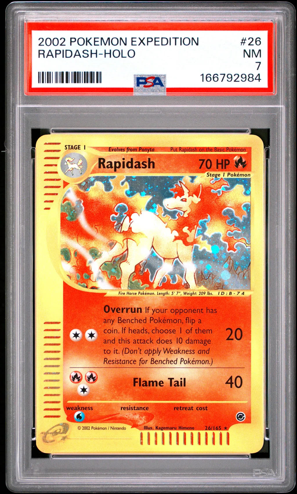 Rapidash-Holo card artwork