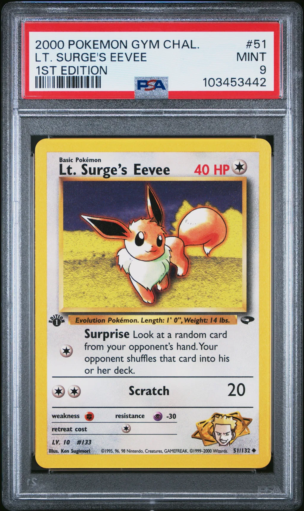 LT. Surge's Eevee card artwork
