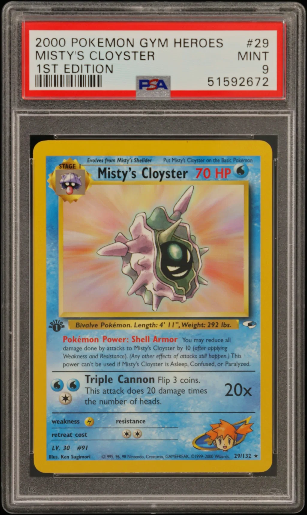 Misty's Cloyster card artwork