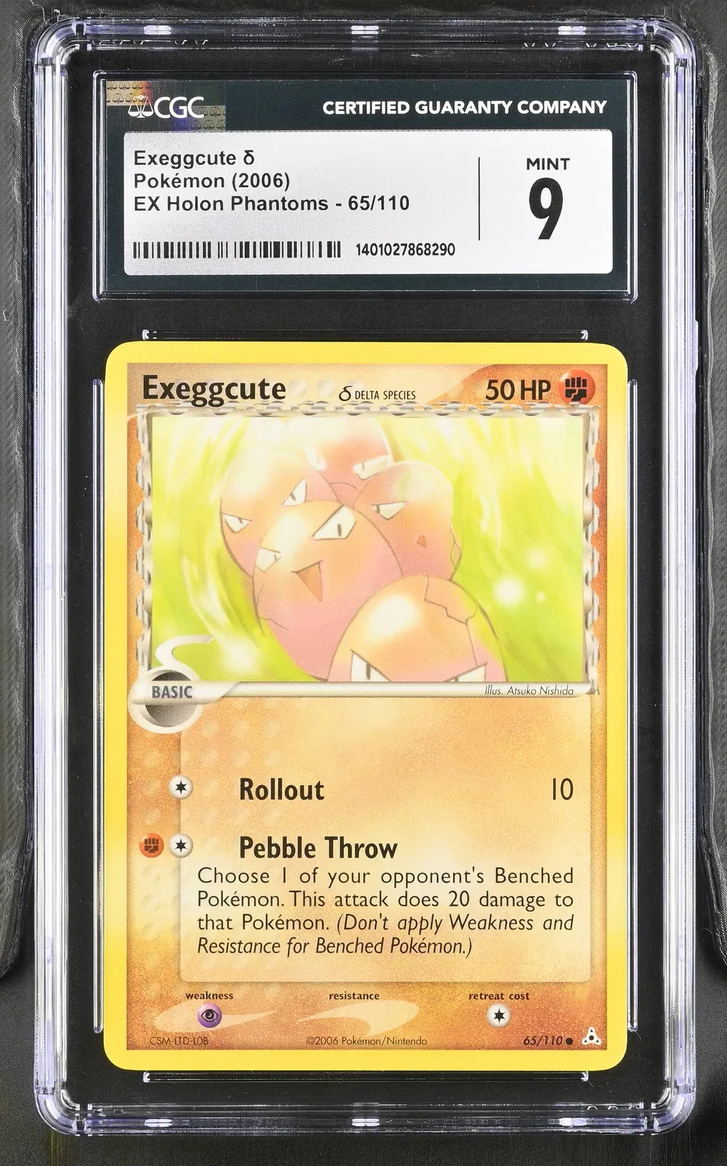 2006 #65 Exeggcute � CGC 9 Ex Holon Phantoms - English
