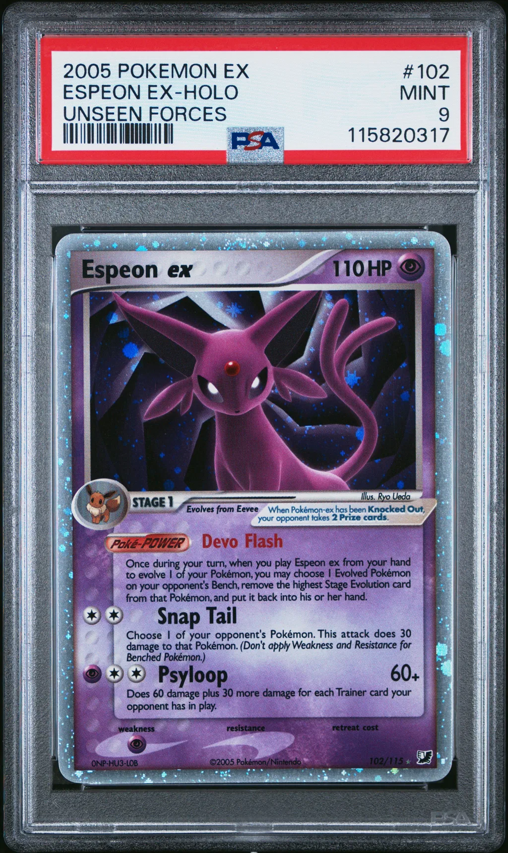 Espeon EX-Holo card artwork