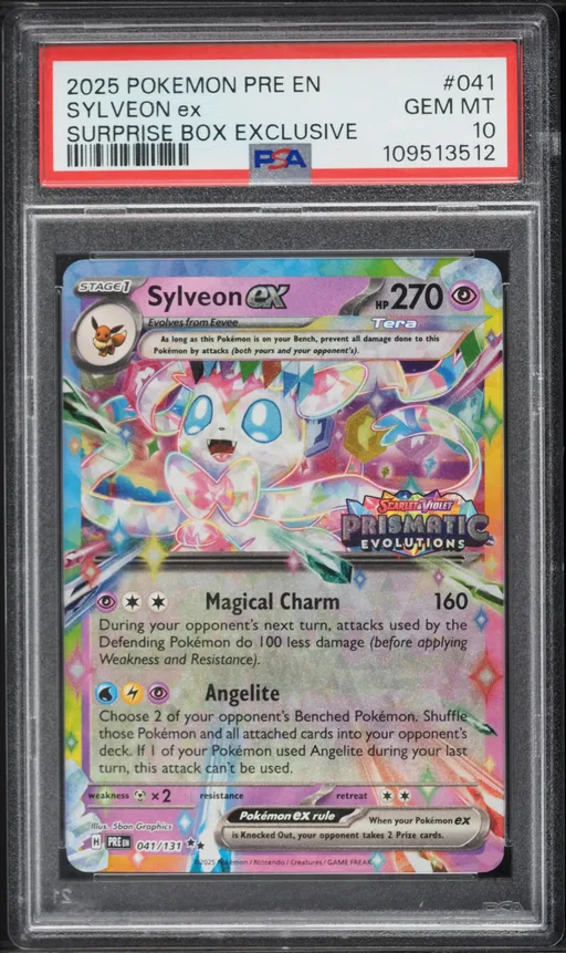 2025 #041 Sylveon EX PSA 10 Pre EN-Prismatic Evolutions Pokemon