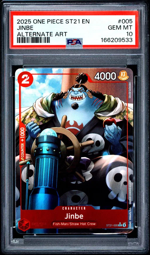 2025 #005 Jinbe PSA 10 One Piece Starter Deck ST21-EX Gear 5