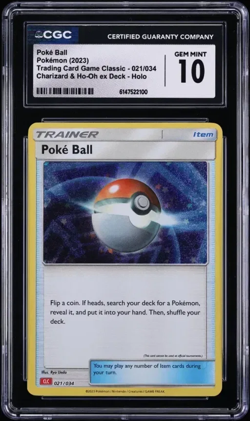 2023 #21 SV TCG Classic Collection Charizard & Ho-Oh Ex Holo Poke Ball GEM MINT CGC 10 Pokemon